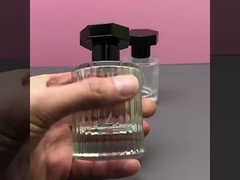 Εξαγωνικό στρογγυλό ΚΑΠ αρώματος κάθετο μπουκάλι 50ml ψεκασμού αρώματος λωρίδων μπουκαλιών 30ML