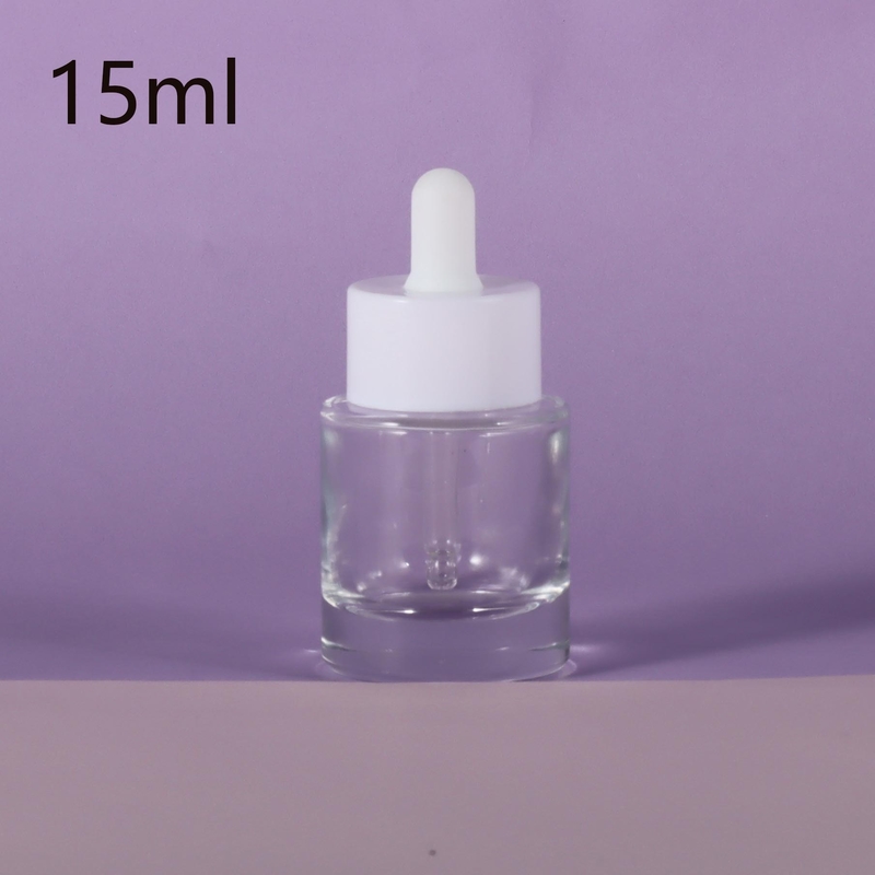 Spot 15ml Fat Round Bottle 30ml Transparent Shoulder 40ml Glass Essential Oil