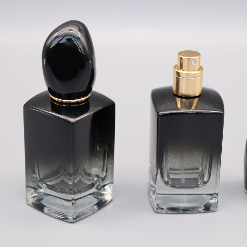 50ML Perfume Gradually Black Spray Bottle Square Shape Rectangle
