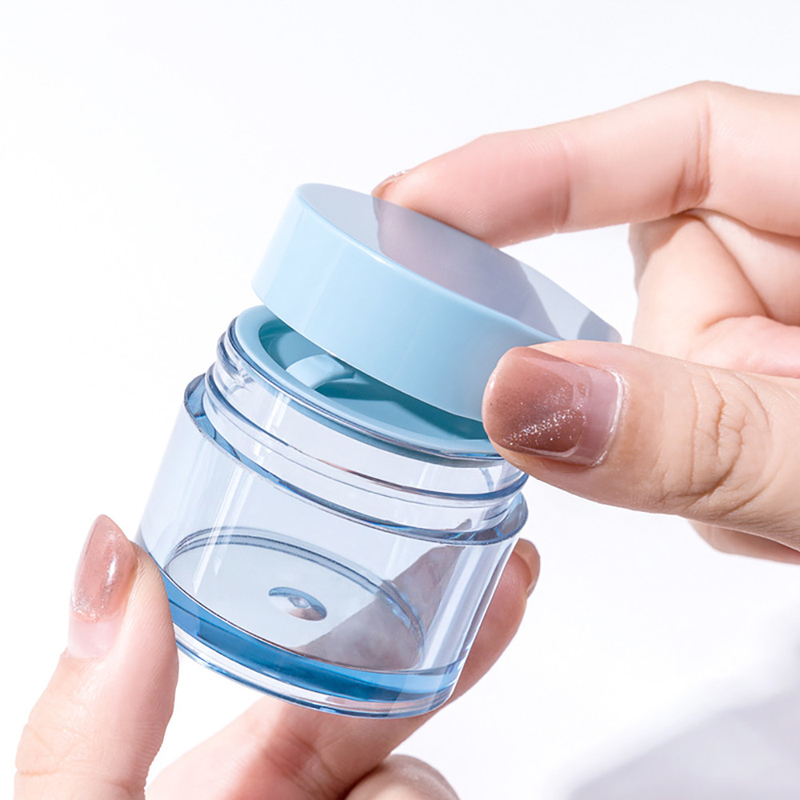Label Sticker Blue PETG Plastic Face Cream Jar 10ml To 50ml
